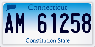 CT license plate AM61258