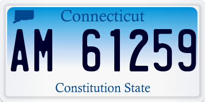 CT license plate AM61259