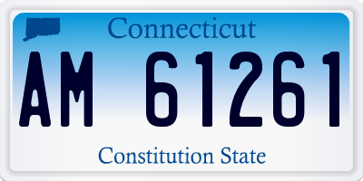 CT license plate AM61261