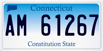 CT license plate AM61267