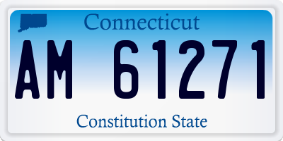 CT license plate AM61271