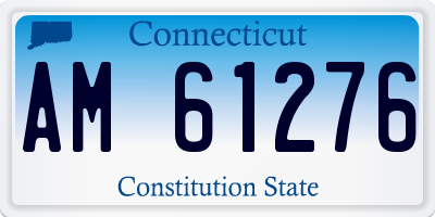 CT license plate AM61276