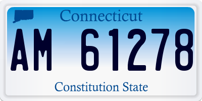CT license plate AM61278