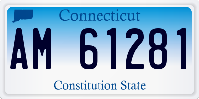 CT license plate AM61281