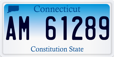CT license plate AM61289