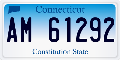 CT license plate AM61292