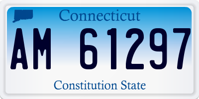CT license plate AM61297