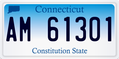 CT license plate AM61301