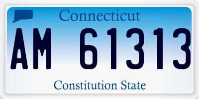 CT license plate AM61313