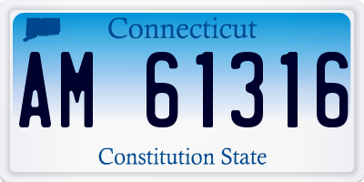 CT license plate AM61316