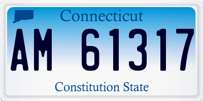 CT license plate AM61317