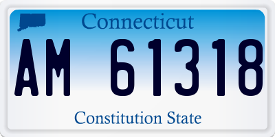 CT license plate AM61318