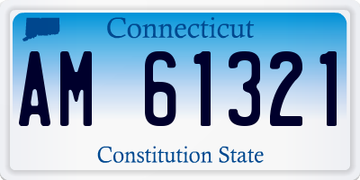 CT license plate AM61321