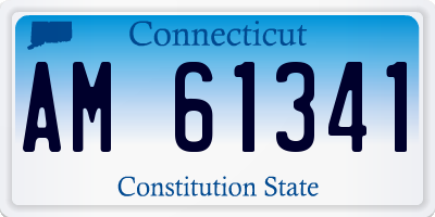 CT license plate AM61341