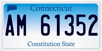 CT license plate AM61352