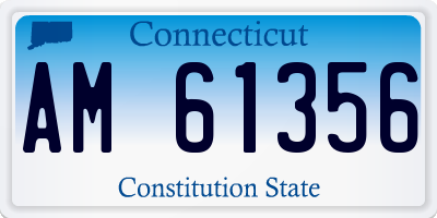 CT license plate AM61356