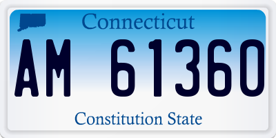 CT license plate AM61360
