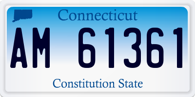 CT license plate AM61361