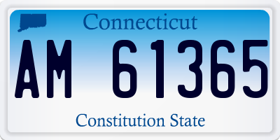 CT license plate AM61365