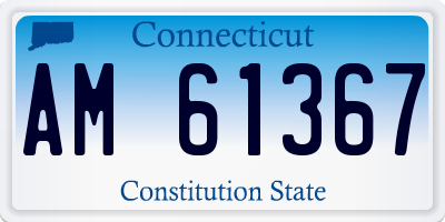 CT license plate AM61367