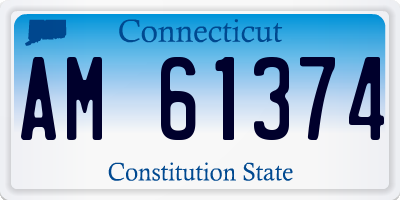 CT license plate AM61374