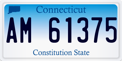 CT license plate AM61375