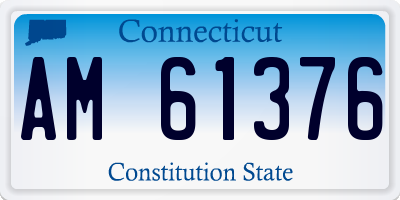 CT license plate AM61376