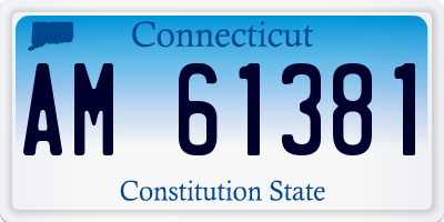 CT license plate AM61381
