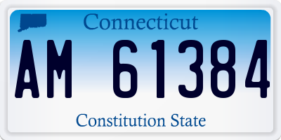 CT license plate AM61384