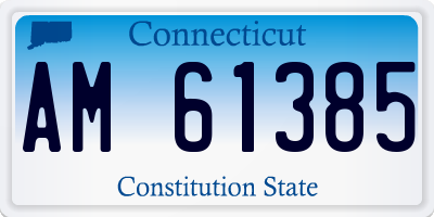 CT license plate AM61385