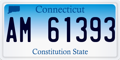 CT license plate AM61393