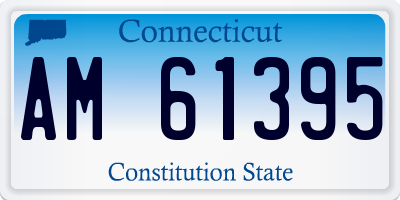 CT license plate AM61395