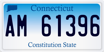 CT license plate AM61396