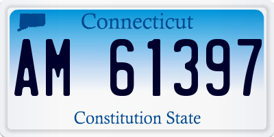CT license plate AM61397
