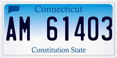 CT license plate AM61403