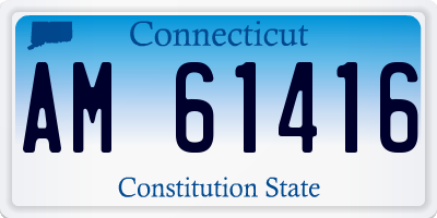 CT license plate AM61416