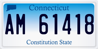 CT license plate AM61418