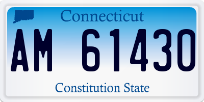 CT license plate AM61430