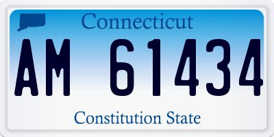 CT license plate AM61434