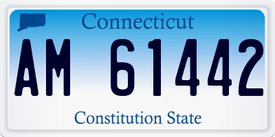 CT license plate AM61442