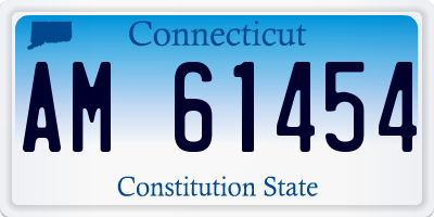 CT license plate AM61454