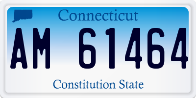 CT license plate AM61464