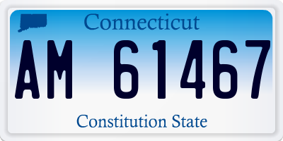 CT license plate AM61467