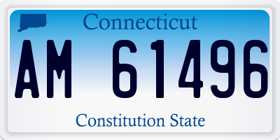 CT license plate AM61496