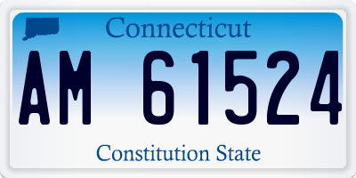 CT license plate AM61524