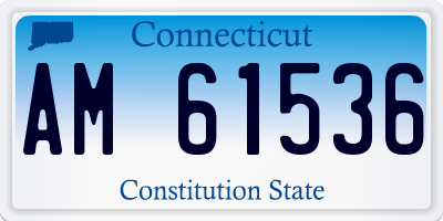 CT license plate AM61536