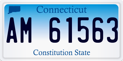 CT license plate AM61563