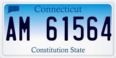 CT license plate AM61564