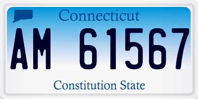 CT license plate AM61567