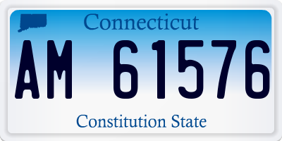 CT license plate AM61576